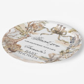 Boho Safari Animals Gender Neutral Baby Shower Pappteller (Schrägansicht)