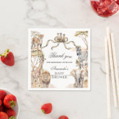 Boho Safari Animals Gender Neutral Baby Shower Serviette (Beispiel)