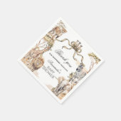 Boho Safari Animals Gender Neutral Baby Shower Serviette (Ecke)