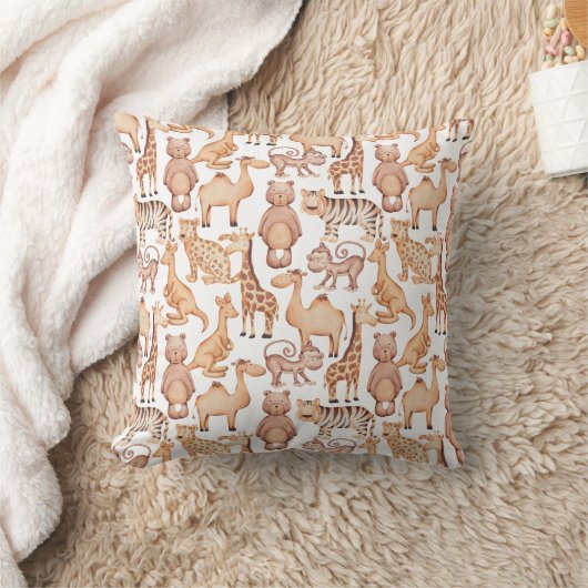 Boho Safari Animals Jungle Baby Dusche Kissen (Decke)