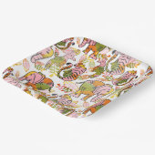 Boho Safari Animals Jungle Verlasse Tween Birthday Pappteller (Gewinkelt)