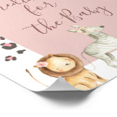 Boho Safari Animals Vorhersagen für Babyposter Poster (Ecke)