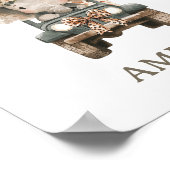 Boho Safari Animes Neue Babyhalle Poster (Ecke)