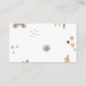 Boho Safari Baby Duschduschmaschine Windelwischer Begleitkarte (Rückseite)