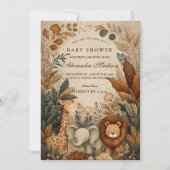 Boho-Safari-Baby-Party Einladung (Vorderseite)