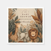 Boho-Safari-Baby-Party Serviette (Vorderseite)