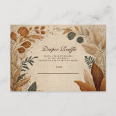 Boho Safari Baby Shower Diapper Raffle Begleitkarte (Vorderseite)