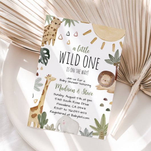 Boho Safari Baby Shower Einladung