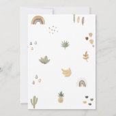 Boho Safari Baby Shower Einladung (Rückseite)