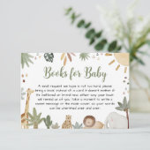 Boho Safari Babydusche Bücher für Baby Begleitkarte (Stehend Vorderseite)