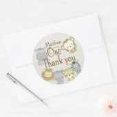 Boho Safari Birthday Round Sticker (Umschlag)