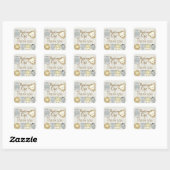 Boho Safari Birthday Square Sticker (Blatt)