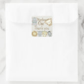 Boho Safari Birthday Square Sticker (Tasche)