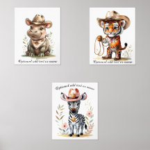 Boho Safari Cowboy Kinderzimmer Personalisiert Kid