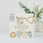 Boho Safari Einladung zum Geburtstag (Stehend Vorderseite)