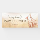 Boho Safari Giraffe Babydusche Banner (Horizontal)