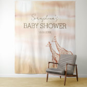 Boho Safari Giraffe Babydusche Wandteppich (Beispiel)