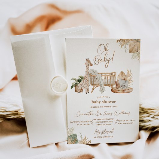 Boho Safari Kinderzimmer Gender Neutral Baby Dusch Einladung