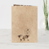 Boho Safari Leopard Wedding Passport World Map Einladung (Rückseite)