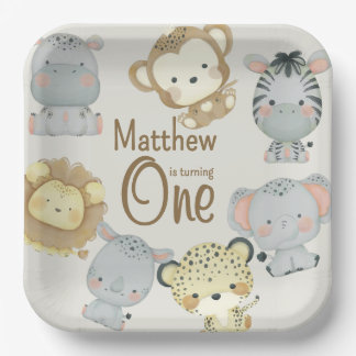 Boho Safari Paper Plate Pappteller