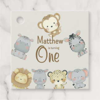 Boho Safari Square Gevor Tag Geschenkanhänger