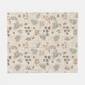 Boho-Safari-Tierdruck-Weave ID1274 Fleecedecke (Vorderseite (Horizontal))