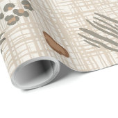 Boho-Safari-Tierdrucke Weben ID1274 Geschenkpapier (Rolleneckpunkt)