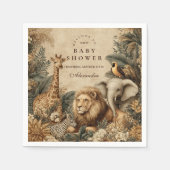 Boho-Safari-Tiere Baby Shower Serviette (Vorderseite)