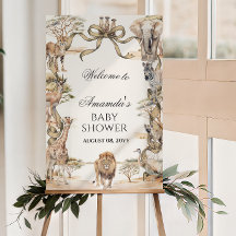 Boho-Safari-Tiere Neutrale Babyparty-Willkommen