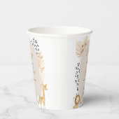 Boho Safari Tiere Pampas Grass White Paper Cups Pappbecher (Rechts)