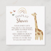 Boho Safari Watercolor Babydusche Begleitkarte (Vorderseite)