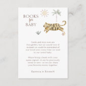 Boho Safari Watercolor Babydusche Bücher für Baby Begleitkarte (Vorderseite)