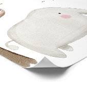 Boho Safari Watercolor Babydusche Willkommen Poster (Ecke)