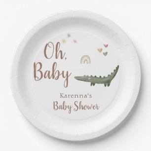 Boho Safari Watercolor Oh Babydusche Pappteller