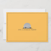 Boho Safari Wilde Tiere Kinder Foto Geburtstag Einladung (Rückseite)