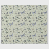 Boho Sage Baby Bugs Insekten Kinder Geschenkpapier (Flach)