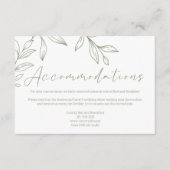 Boho Sage Blume Hochzeitkarte Begleitkarte (Vorderseite)