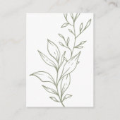 Boho Sage Blume Hochzeitkarte Begleitkarte (Rückseite)