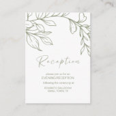 Boho Sage Blume Hochzeitkarte Begleitkarte (Vorderseite)