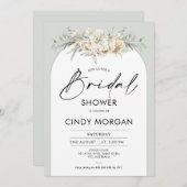 Boho Sage Blumenstrauß Brautdusche Einladung (Vorne/Hinten)