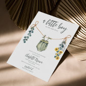 Boho & Sage Boy Kinderdusche Einladung