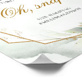 Boho sage eucalyptus verlasst Gold Glitzer Oh Snap Poster (Ecke)