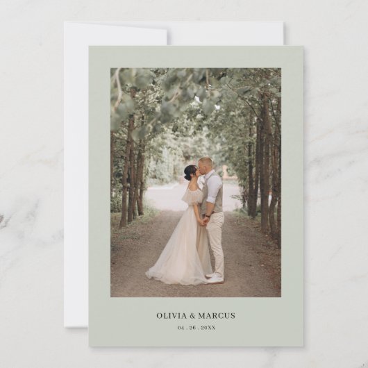 Boho Sage Foliage Wedding speichern das Datum der  Save The Date (Rückseite)