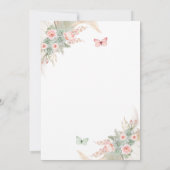 Boho Sage Green 15 Años Save the Date Kalender Einladung (Rückseite)