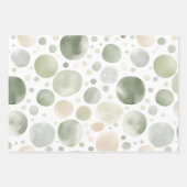 Boho Sage Green Beige Wasserfarbe Abstrakt Geschenkpapier Set (Vorderseite 3)