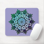 Boho Sage Green Blume Mandala Mousepad (Mit Mouse)