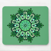 Boho Sage Green Blume Mandala Mousepad (Vorne)