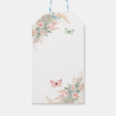 Boho Sage Green Blush Pink Quinceañera Vielen Dank Geschenkanhänger (Rückseite)