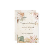 Boho Sage Green Botanic Verlobung Card Karte (Vorderseite/Rückseite Beispiel)