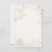 Boho Sage Green Botanic Verlobung Card Karte (Rückseite)